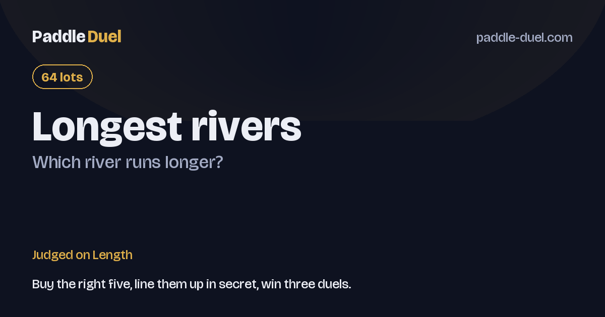 Longest rivers on Paddle Duel